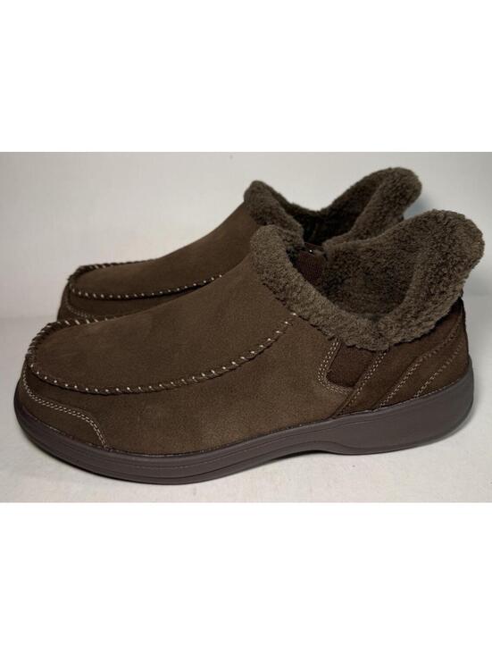 ORTHOFEET Orthopedic Suede VITO Hands-Free Slipper Chocolate main image 8